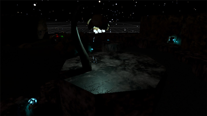 Screenshot of the game The Abyss, showing a part of the planets surface
