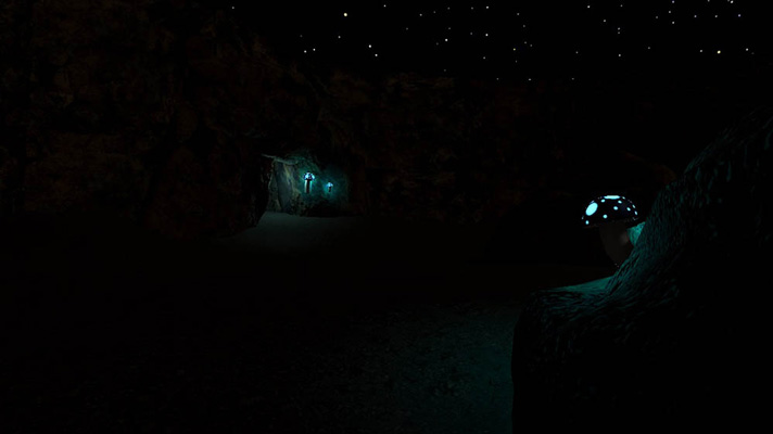 Screenshot of the game The Abyss, showing a part of the planets surface