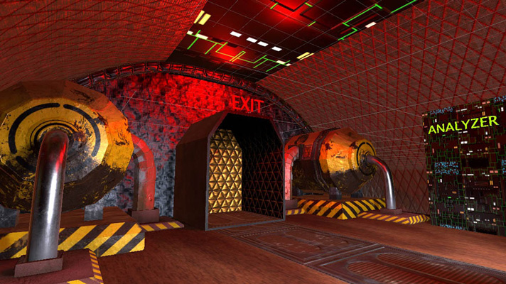 Screenshot of the game The Abyss, showing a part of the inner spaceship
